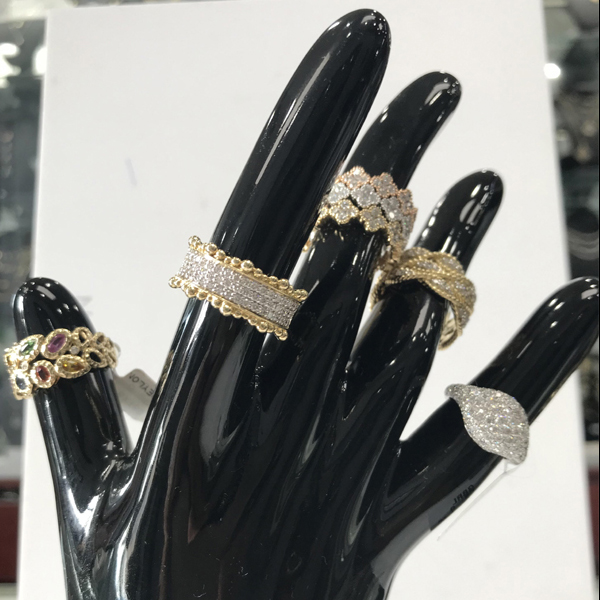 A Collection of 14K White, Yellow Gold and Diamond and color stone Rings